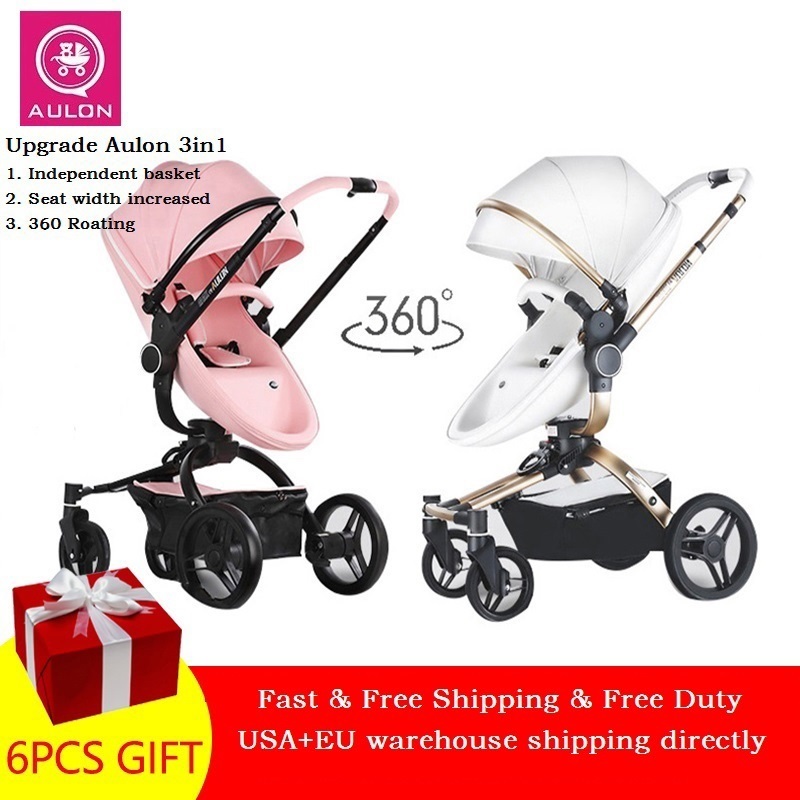 Fast Shipping Free Shipping Aulon PU Luxury Baby Stroller 3 in 1 High land-scape Fashion Carriage European design Pram on 2020 LJ200901
Fast Shipping Free Shipping Aulon PU Luxury Baby Stroller 3 in 1 High land-scape Fashion Carriage European design Pram on 2020 LJ200901