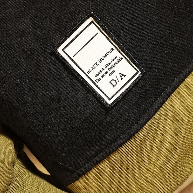Patchwork Hoodie Sweatshirt Mens Autumn Hip Hop Cotton Pullover Hoodies Streetwear Japan Style Clothes colorblock hoodie 201020