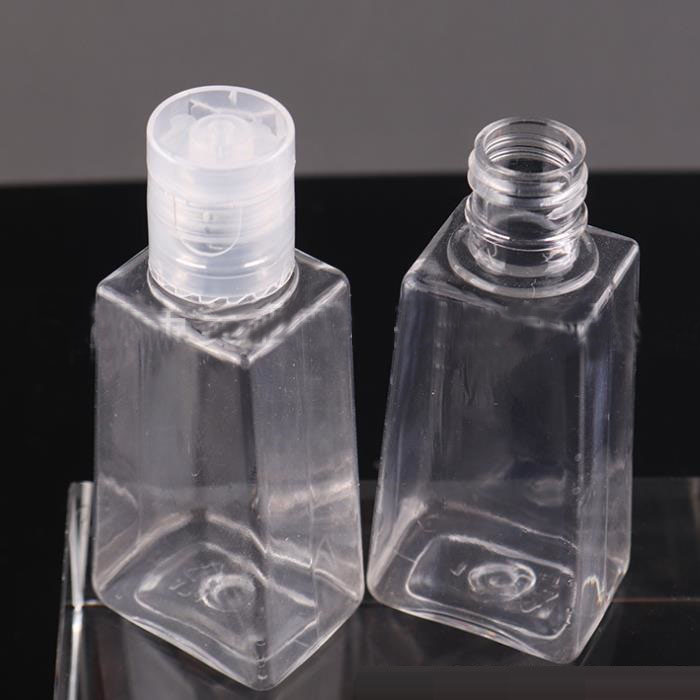 30ml PET transparent trapezoidal packing bottle hand sanitizer flip cover shampoo and facial cleanser disinfection container6423489