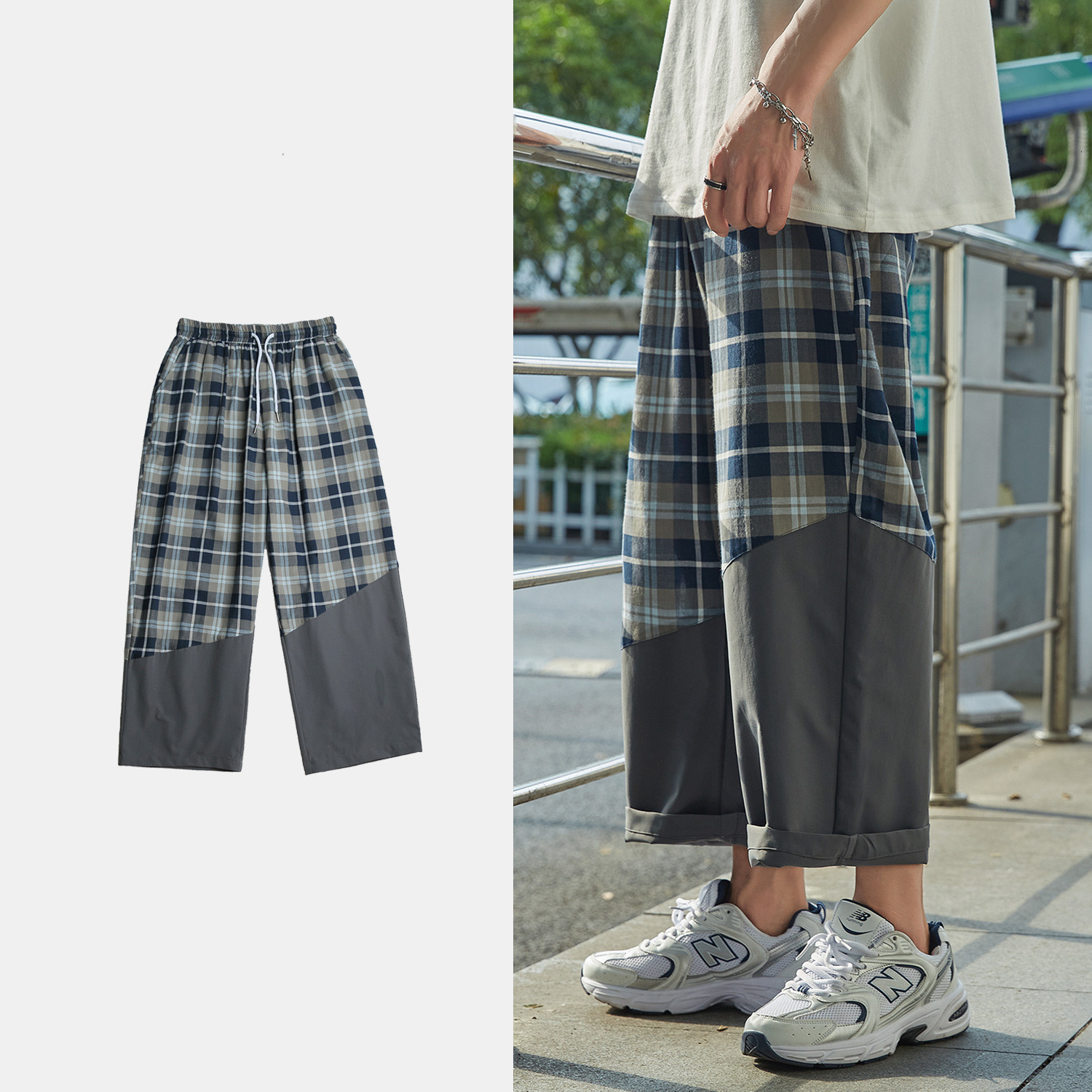 2021 New Men's Lattice Printing Stitching Cargo Baggy Casual Pants Streetwear Hip Hop Style White/grey Color Trousers Size M-2xl Nzmf
2021 New Men's Lattice Printing Stitching Cargo Baggy Casual Pants Streetwear Hip Hop Style White/grey Color Trousers Size M-2xl Nzmf