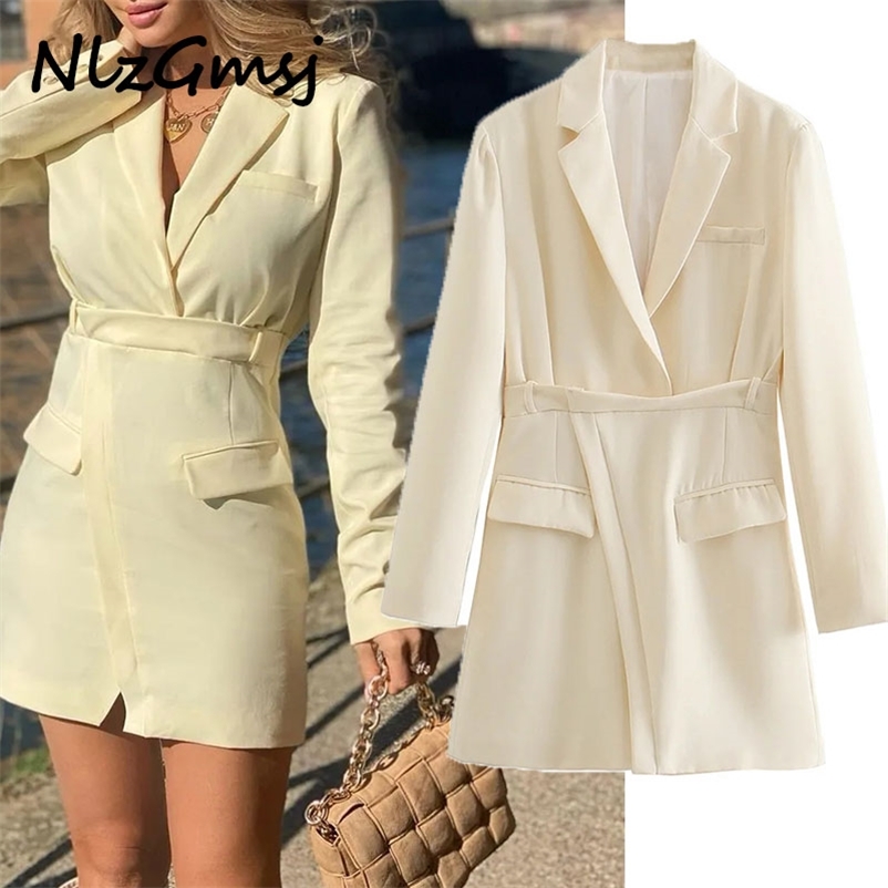 Dress Woman Beige Irregular Blazer Ladies Solid Color Long Sleeve es Female Slim Streetwear 04 210628, As picture
Dress Woman Beige Irregular Blazer Ladies Solid Color Long Sleeve es Female Slim Streetwear 04 210628, As picture