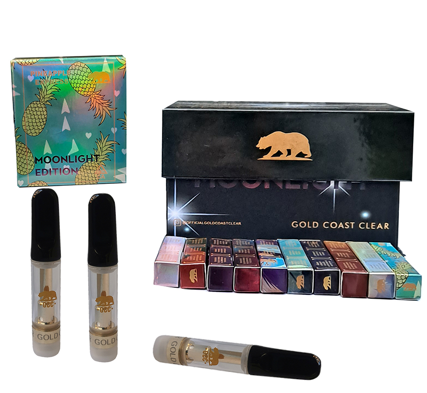Moonlight Edition Gold Coast Clear Empty Vape Pen Cartridges Atomizers 0.8ml 1ml Ceramic Cartridge Glass Tank Thick Oil Dab Wax Vaporizer E Cigarettes 510 Thread
Moonlight Edition Gold Coast Clear Empty Vape Pen Cartridges Atomizers 0.8ml 1ml Ceramic Cartridge Glass Tank Thick Oil Dab Wax Vaporizer E Cigarettes 510 Thread
