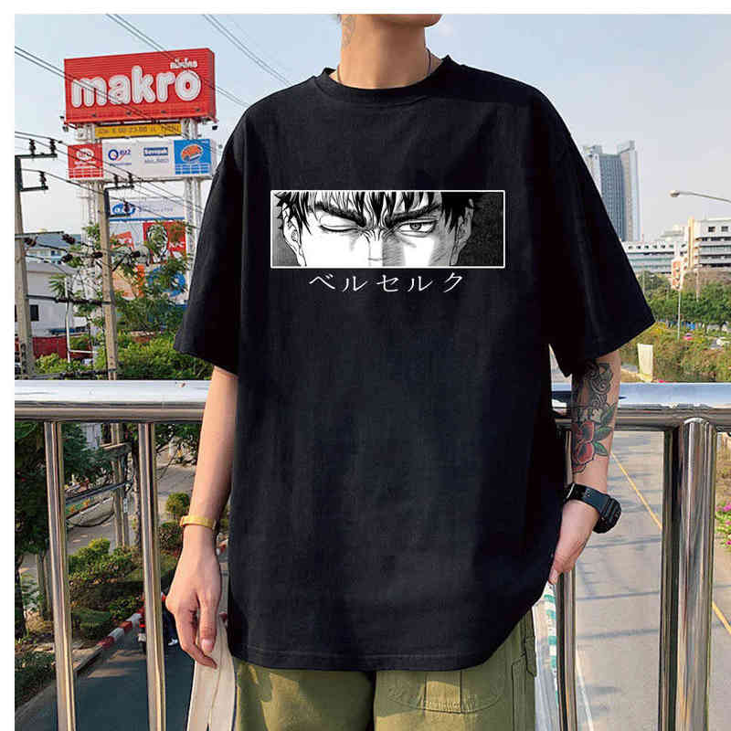 Summer Popular Streetwear T-shirts Berserk Harajuku Cotton Cartoon Japan Anime Breathable Men Unisex Cool Manga Graphic T-shirt Y220214, Dark gary
Summer Popular Streetwear T-shirts Berserk Harajuku Cotton Cartoon Japan Anime Breathable Men Unisex Cool Manga Graphic T-shirt Y220214, Dark gary