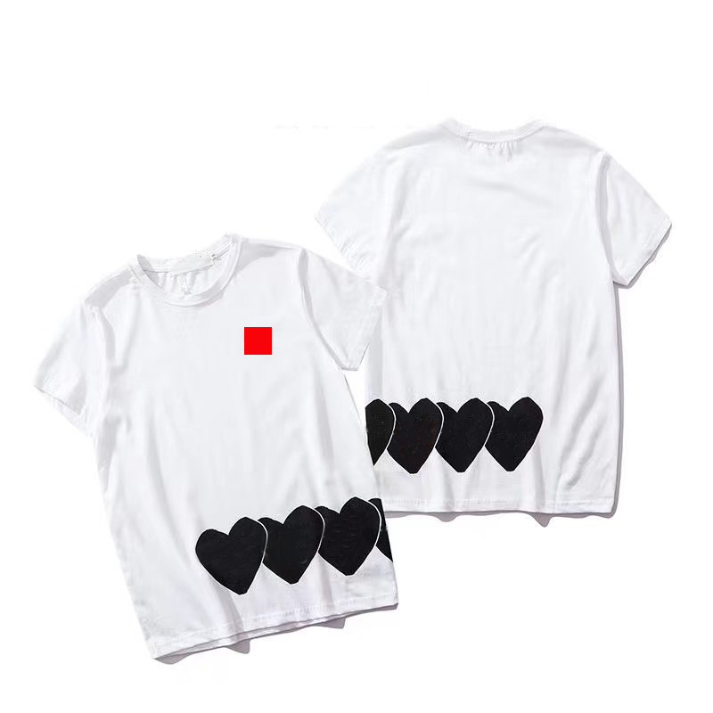 Designer of luxury T-shirt brand heart&shaped t shirt casual Clothing short sleeve spring summer tide men and women with the same, White
Designer of luxury T-shirt brand heart&shaped t shirt casual Clothing short sleeve spring summer tide men and women with the same, White