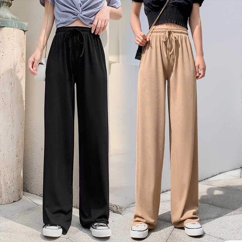 vintage soft comfort high waist women capris casual summer lce silk ankle length long trousers female slacks, Black;white
vintage soft comfort high waist women capris casual summer lce silk ankle length long trousers female slacks, Black;white