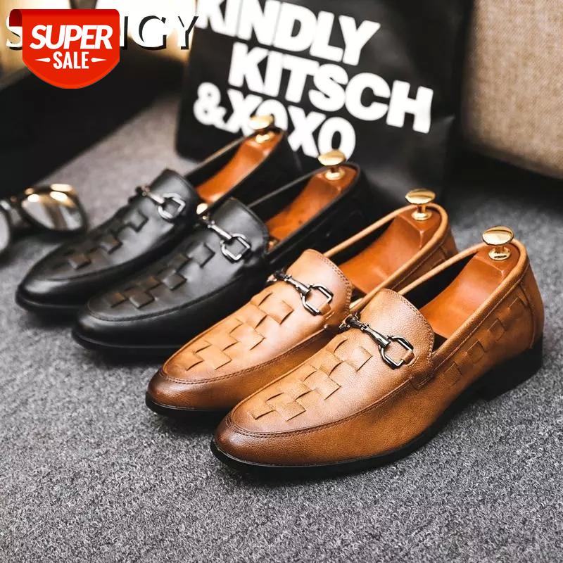 New Men Dress Shoes Slip-On Grid Metal Summer Wedding Party Man's Shoes Solid Color Mature Pointed Toe Loafers for Male #G96D
New Men Dress Shoes Slip-On Grid Metal Summer Wedding Party Man's Shoes Solid Color Mature Pointed Toe Loafers for Male #G96D