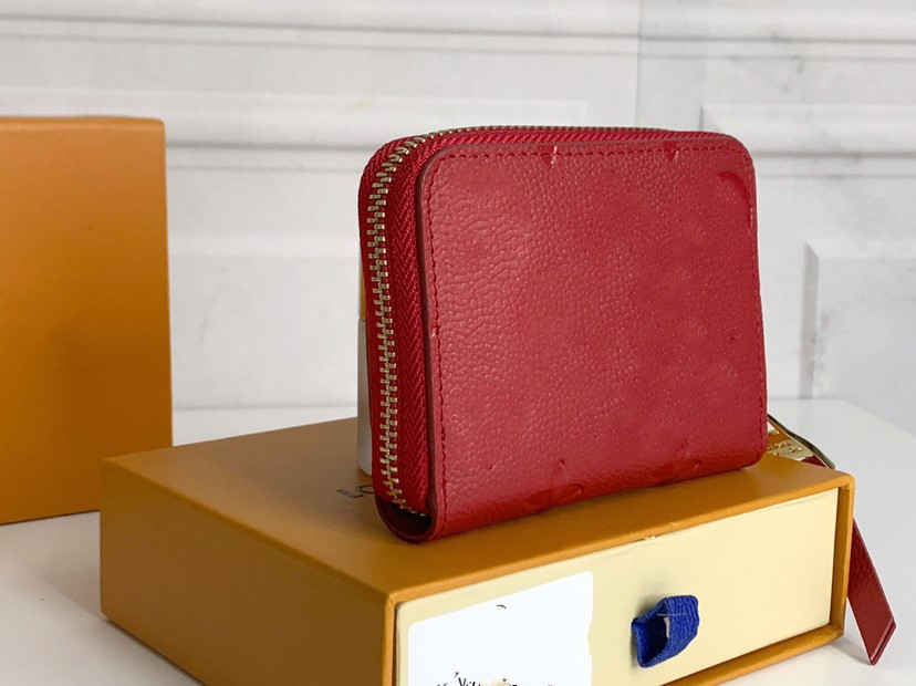 TOP 2022 genuine leather Mini Wallets Purses Fashion Short By The Pool ZIPPY Wallet Monograms Leather Embossing Classic Zipper Pocket Pallas Bag Zip c