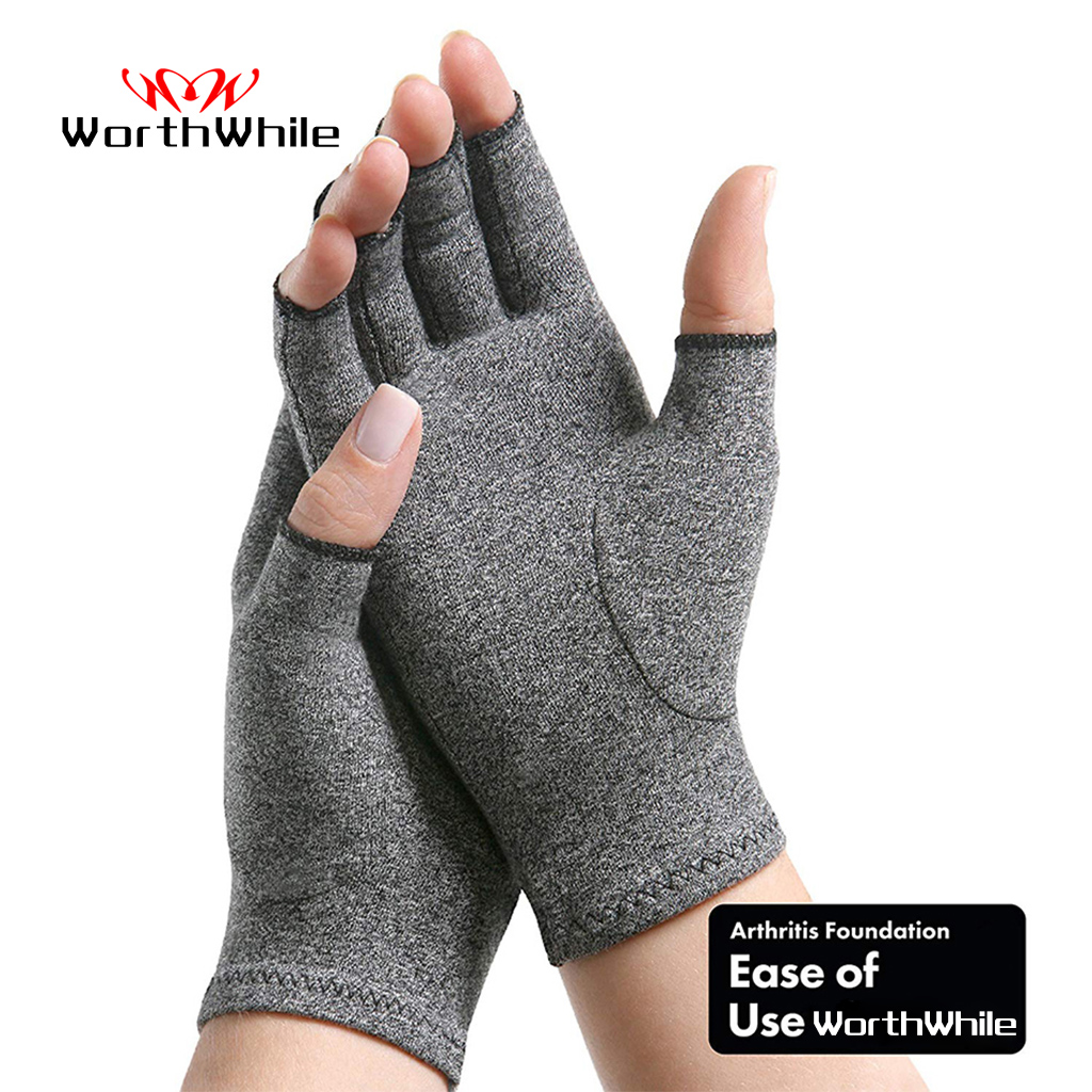 WorthWhile 1 Pair Compression Arthritis Gloves Wrist Support Cotton Joint Pain Relief Hand Brace Women Men Therapy Wristband, Light grey
WorthWhile 1 Pair Compression Arthritis Gloves Wrist Support Cotton Joint Pain Relief Hand Brace Women Men Therapy Wristband, Light grey