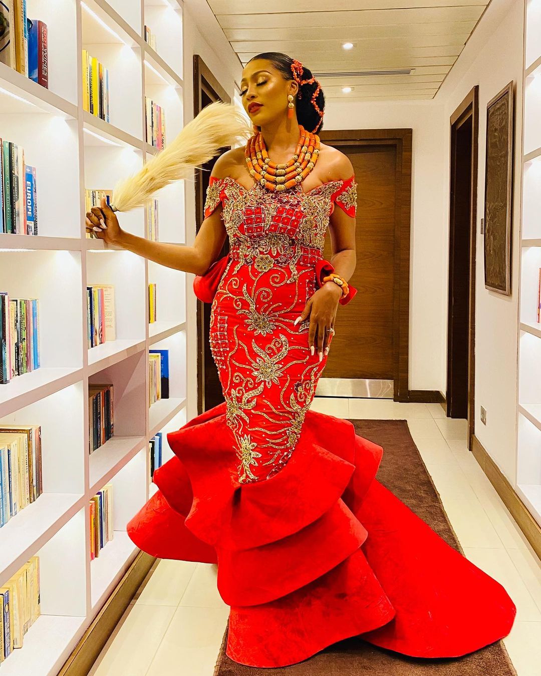Aso Ebi 2021 Arabic Red Luxurious Mermaid Evening Dresses Beaded Embroidery Prom Dresses Sexy Formal Party Second Reception Gowns ZJ555, Brown
Aso Ebi 2021 Arabic Red Luxurious Mermaid Evening Dresses Beaded Embroidery Prom Dresses Sexy Formal Party Second Reception Gowns ZJ555, Brown