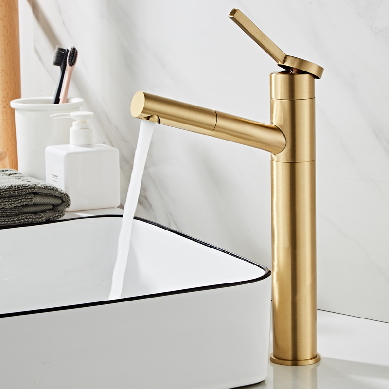 2021 New Pull Out Bathroom Basin Brushed Gold Faucet Single Handle Hot and Cold Water Crane Vessel Sink Mixer Tap 2b6k
2021 New Pull Out Bathroom Basin Brushed Gold Faucet Single Handle Hot and Cold Water Crane Vessel Sink Mixer Tap 2b6k