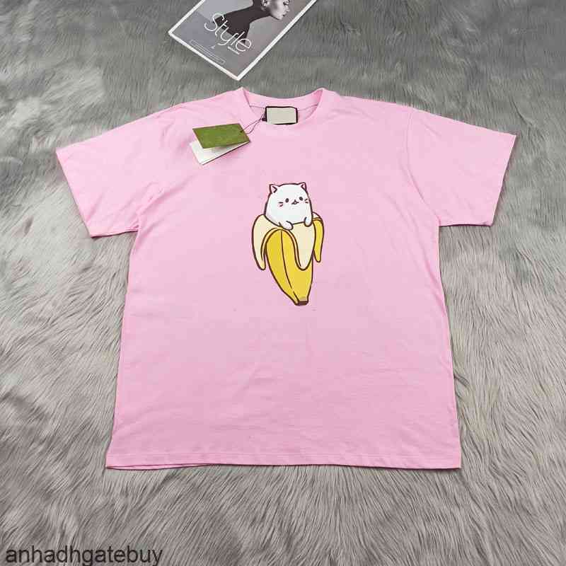 Women Luxury T-shirt Pink Banana Cat Printed Round Neck Couple s Casual Short Sleeves 1:1 High Quality, White;black
Women Luxury T-shirt Pink Banana Cat Printed Round Neck Couple s Casual Short Sleeves 1:1 High Quality, White;black