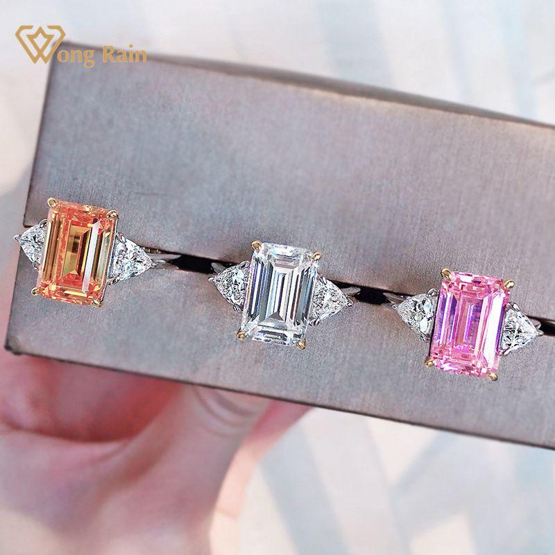Cluster Rings Wong Rain 100% 925 Sterling Silver Emerald Cut Created Moissanite Pink Sapphire Citrine Engagement Women Fine Jewelry Gift
Cluster Rings Wong Rain 100% 925 Sterling Silver Emerald Cut Created Moissanite Pink Sapphire Citrine Engagement Women Fine Jewelry Gift