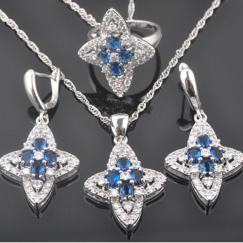 Earrings & Necklace FAHOYO Shining Blue Zircon Women's Silver Color Jewelry Sets Earrings/Pendant/Necklace/Rings QZ0345, As pic
Earrings & Necklace FAHOYO Shining Blue Zircon Women's Silver Color Jewelry Sets Earrings/Pendant/Necklace/Rings QZ0345, As pic