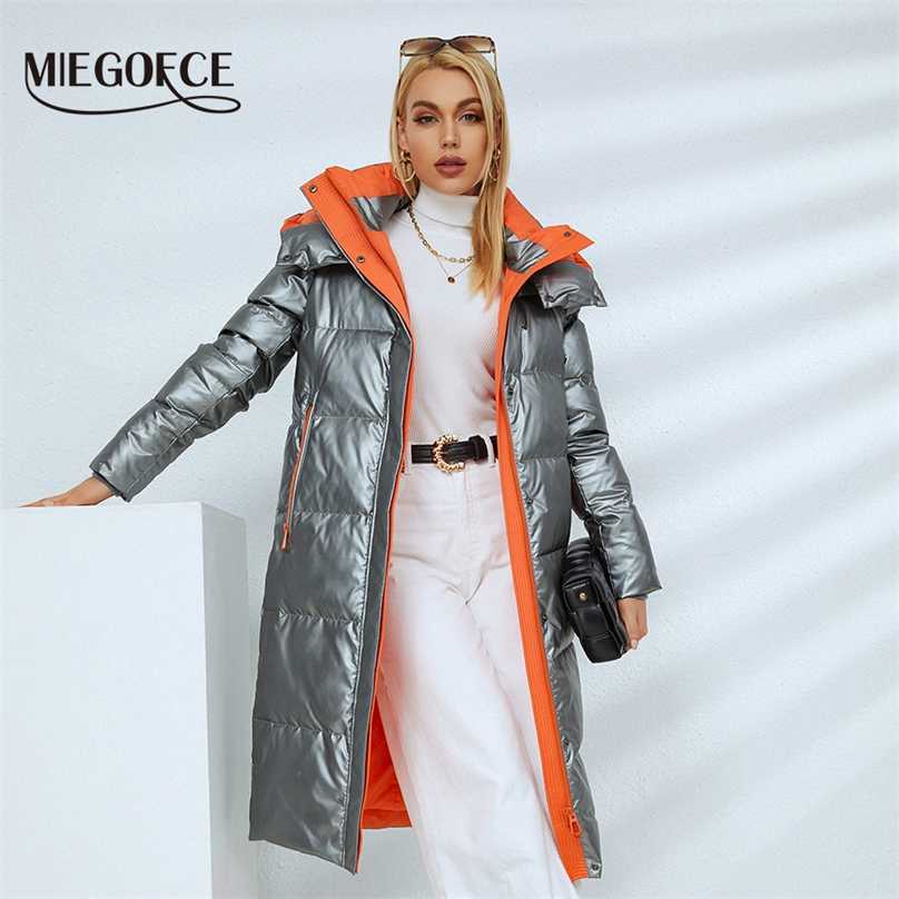 MIEGOFCE Winter Collection Coat Women Fashion Jacket With Hood Knee Length Comfortable Pockets Tailoring Parka D21008 211018, 201 black
MIEGOFCE Winter Collection Coat Women Fashion Jacket With Hood Knee Length Comfortable Pockets Tailoring Parka D21008 211018, 201 black