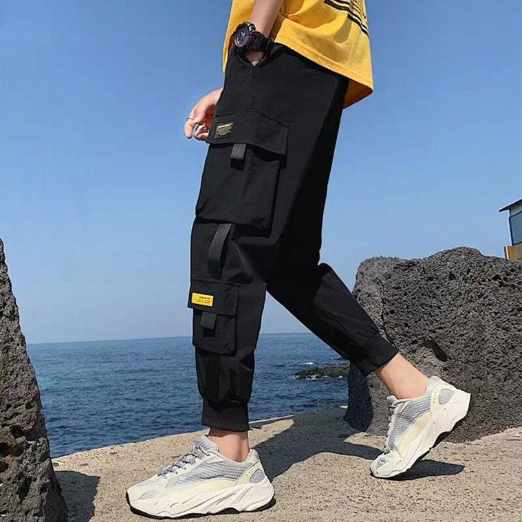 Men's Pants 2022 Men Multi-pocket Elastic Waist Design Harem Pant Street Punk Hip Hop Red Casual Trousers Joggers Male Army Cargo 3XL, Black 
Men's Pants 2022 Men Multi-pocket Elastic Waist Design Harem Pant Street Punk Hip Hop Red Casual Trousers Joggers Male Army Cargo 3XL, Black