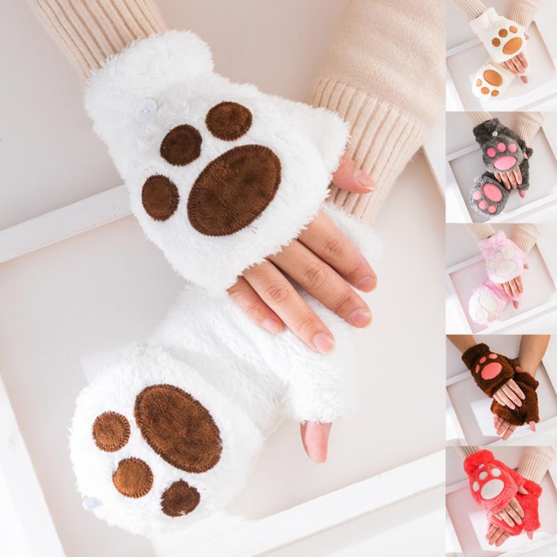 Five Fingers Gloves Fingerless Cat's Women's Claw Bear's Thick Half-finger Warm Cute Fleece Cartoon Plush
Five Fingers Gloves Fingerless Cat's Women's Claw Bear's Thick Half-finger Warm Cute Fleece Cartoon Plush