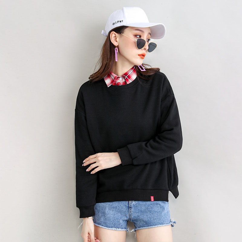 New Women Casual Long Sleeve Pullover Sweatshirt Winter Warm Hoodies Sweatshirts 201102