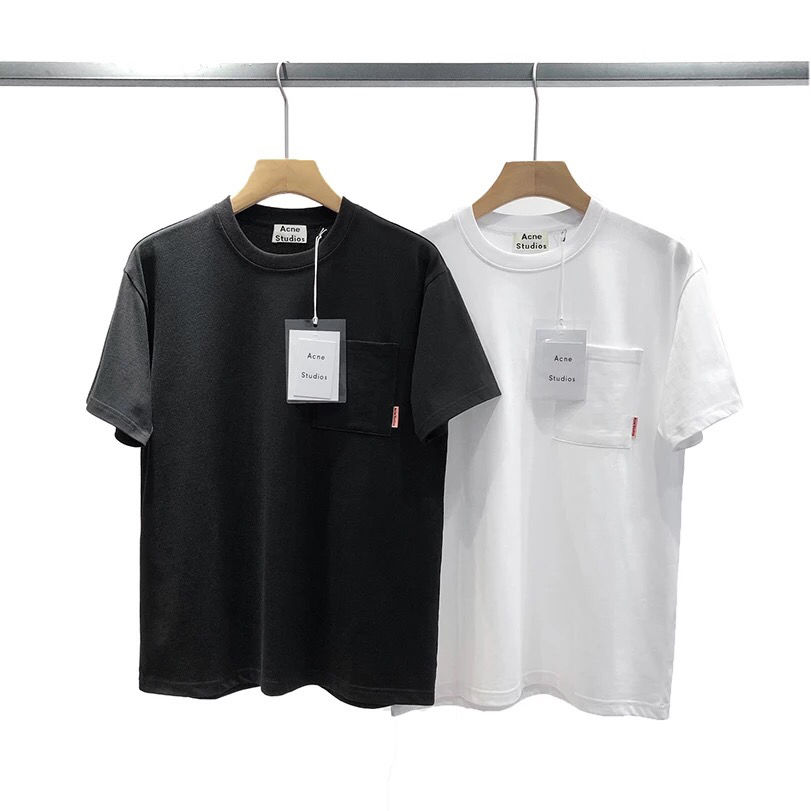 Men's and Women's T-shirt Acne Studios European and American Pocket Stitching Short-sleeved 100% Cotton Round Neck T-shirt, White;black
Men's and Women's T-shirt Acne Studios European and American Pocket Stitching Short-sleeved 100% Cotton Round Neck T-shirt, White;black