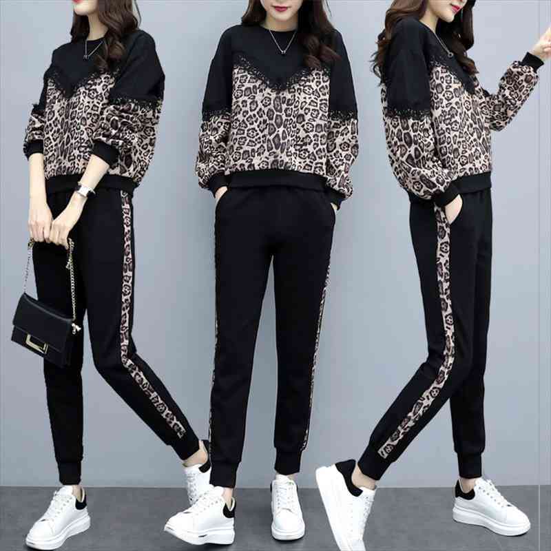 autumn plus size 4xl 2 two pieces sets women leopard spliced sweatshirt ankle length harm pants suits women tracksuits outfits, White
autumn plus size 4xl 2 two pieces sets women leopard spliced sweatshirt ankle length harm pants suits women tracksuits outfits, White
