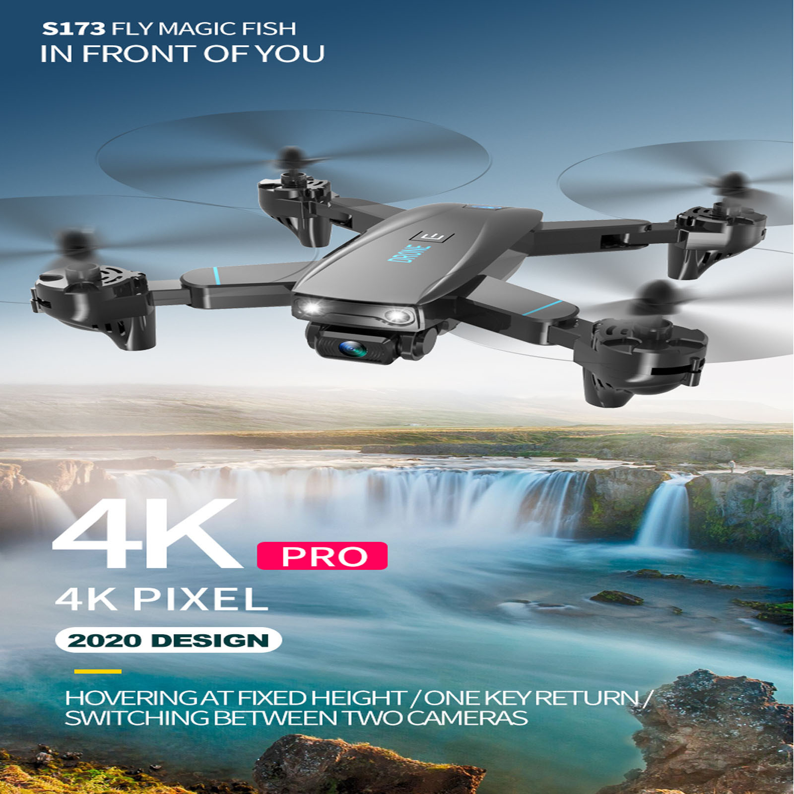 S173- 4k Single/dual Camera Drone Fixed Height Wifi Smart Model Helicoptere Profesionalrc Quadcopter
S173- 4k Single/dual Camera Drone Fixed Height Wifi Smart Model Helicoptere Profesionalrc Quadcopter