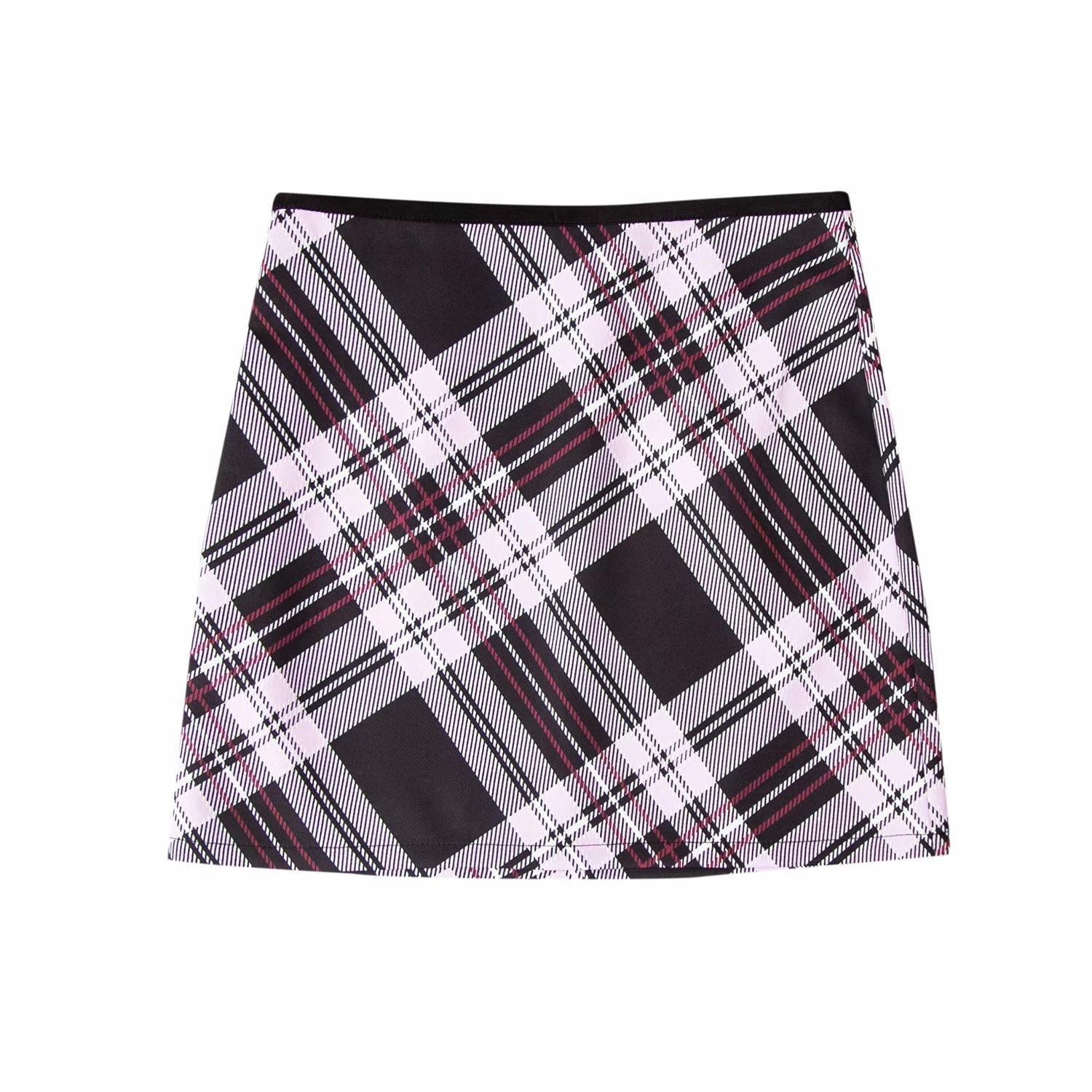 Summer school skirt mini plaid skirt jupe short femme sexy cosplay high waisted jupe satin cute skirt 210306