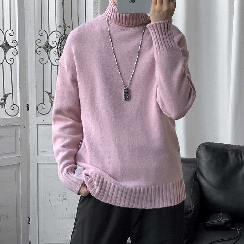 2021 New Autumn and Winter Turtleneck Sweater Men's Warm Fashion Casual Knitted Pullover Men Knitting Sweaters Mens Clothes W3s0, Pink
2021 New Autumn and Winter Turtleneck Sweater Men's Warm Fashion Casual Knitted Pullover Men Knitting Sweaters Mens Clothes W3s0, Pink