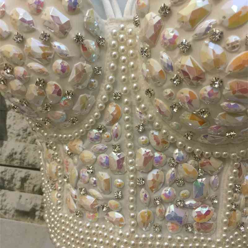 P4 Women Colorful Diamond Tank Tops Unique Camisole Crop Bustier Bra Tube Top Party Nightclub Performance S-XL 210527