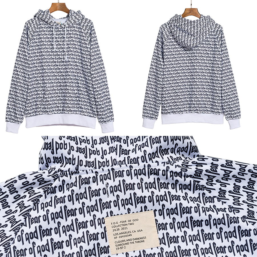 FEAR OF GOD Full logo printing hoodie FOG High street Designer quality Hooded sweater plus velvet women and men Couples hoodies Casual loose, Black
FEAR OF GOD Full logo printing hoodie FOG High street Designer quality Hooded sweater plus velvet women and men Couples hoodies Casual loose, Black