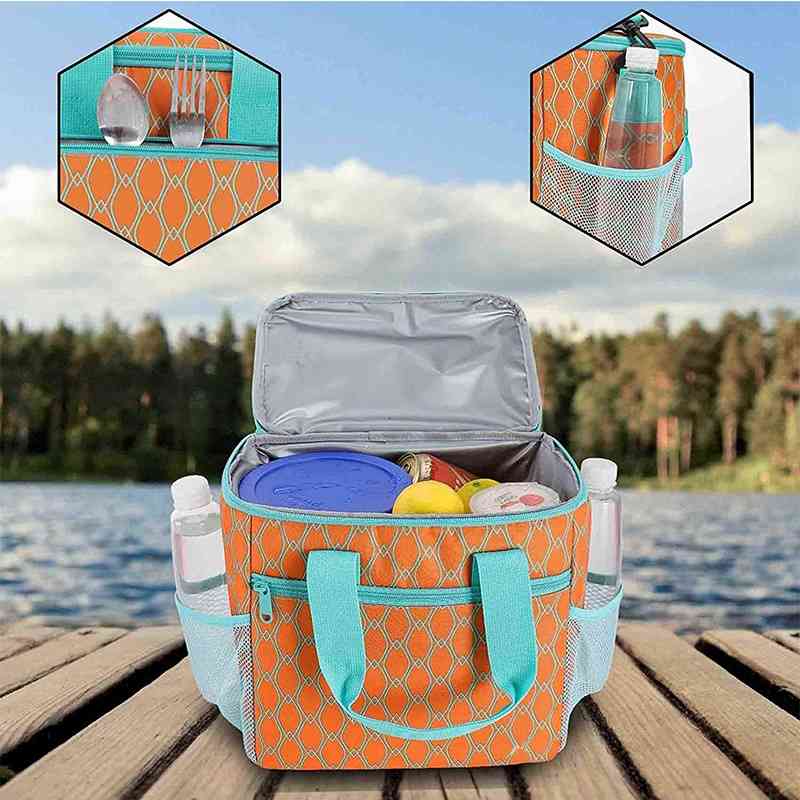 Outdoor printed thermal insulation backpack large capacity waterproof portable single shoulder ice bag, Orange
Outdoor printed thermal insulation backpack large capacity waterproof portable single shoulder ice bag, Orange