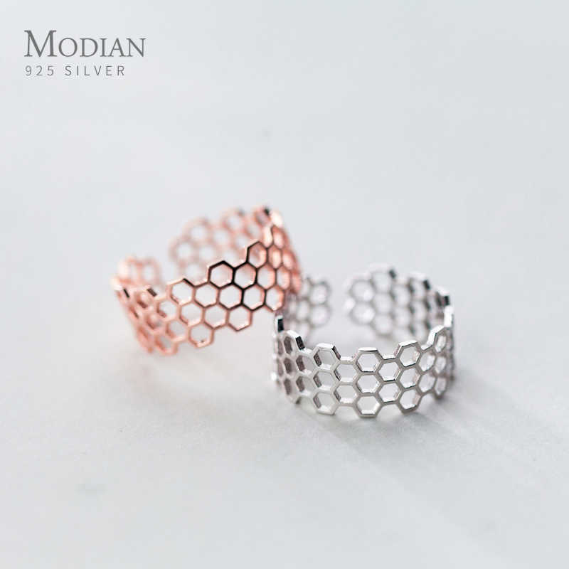 Geometric Honeycomb Open Adjustable Finger Ring for Women Fashion 925 Sterling Silver Rose Gold Color Fine Jewelry 210707
Geometric Honeycomb Open Adjustable Finger Ring for Women Fashion 925 Sterling Silver Rose Gold Color Fine Jewelry 210707