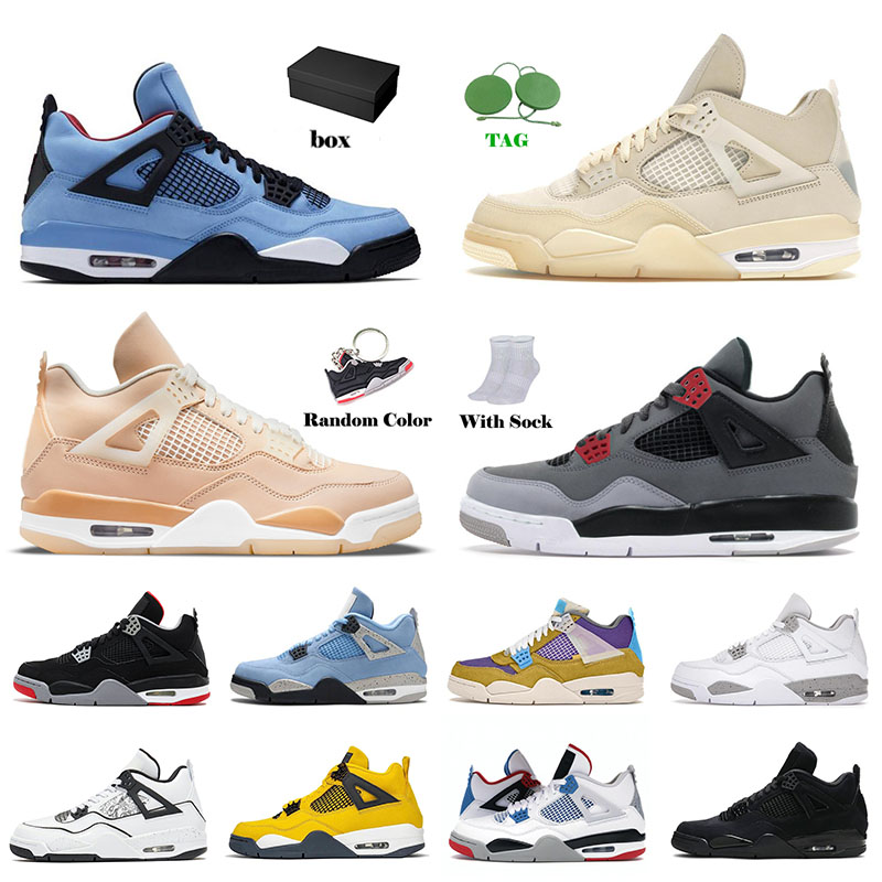 Air Jorden 4 WITH Box Retro Basketball Shoes Jumpman Infrared Off Sail 4s IV University Blue Travis Scott Cactus Jack White Trainers What Th
Air Jorden 4 WITH Box Retro Basketball Shoes Jumpman Infrared Off Sail 4s IV University Blue Travis Scott Cactus Jack White Trainers What Th