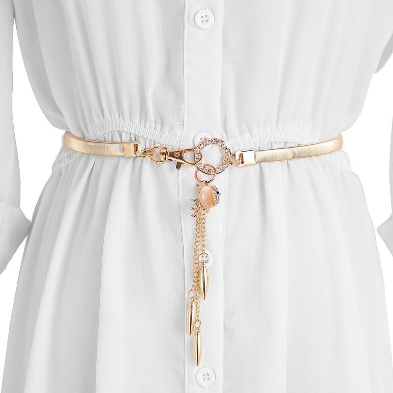 Belts Rhinestone Pendant Metal Buckle Belt For Women Elastic Waist Chain Female Gold Thin Ceinture Femme Pasek Damski, Black;brown
Belts Rhinestone Pendant Metal Buckle Belt For Women Elastic Waist Chain Female Gold Thin Ceinture Femme Pasek Damski, Black;brown