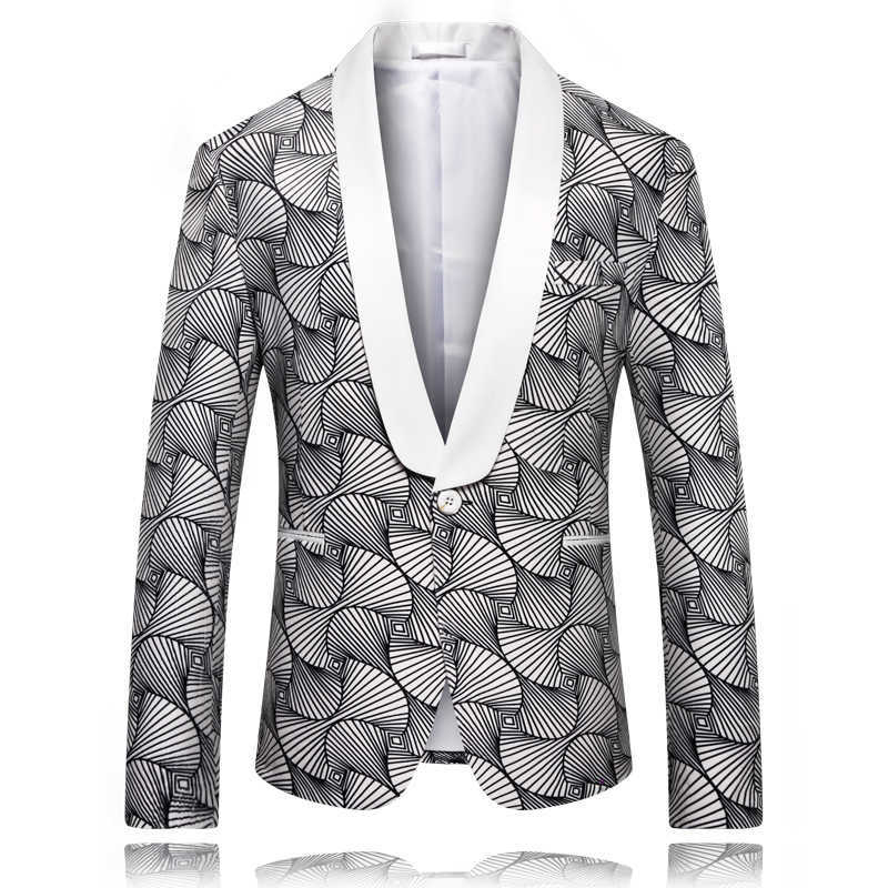 Fashion Mens Blazer Jacket Print Slim Fit Shawl Lapel Blazer Wedding Party Suit Coat Male Casual Business Dress Suit Jacket 210527, K9102
Fashion Mens Blazer Jacket Print Slim Fit Shawl Lapel Blazer Wedding Party Suit Coat Male Casual Business Dress Suit Jacket 210527, K9102