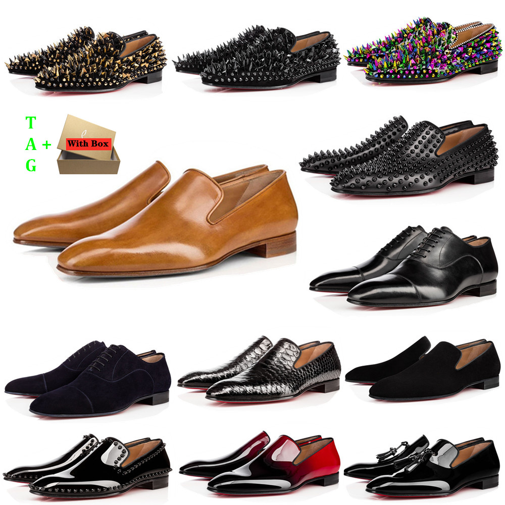 Man Red Bottoms Shoes Designers Low Flat Rivets Embroidery Mens Business Banquet Dress Shoe Luxurys Patent Suede Stylist Spikes Genuine Leather Sneakers 111018, 23
Man Red Bottoms Shoes Designers Low Flat Rivets Embroidery Mens Business Banquet Dress Shoe Luxurys Patent Suede Stylist Spikes Genuine Leather Sneakers 111018, 23