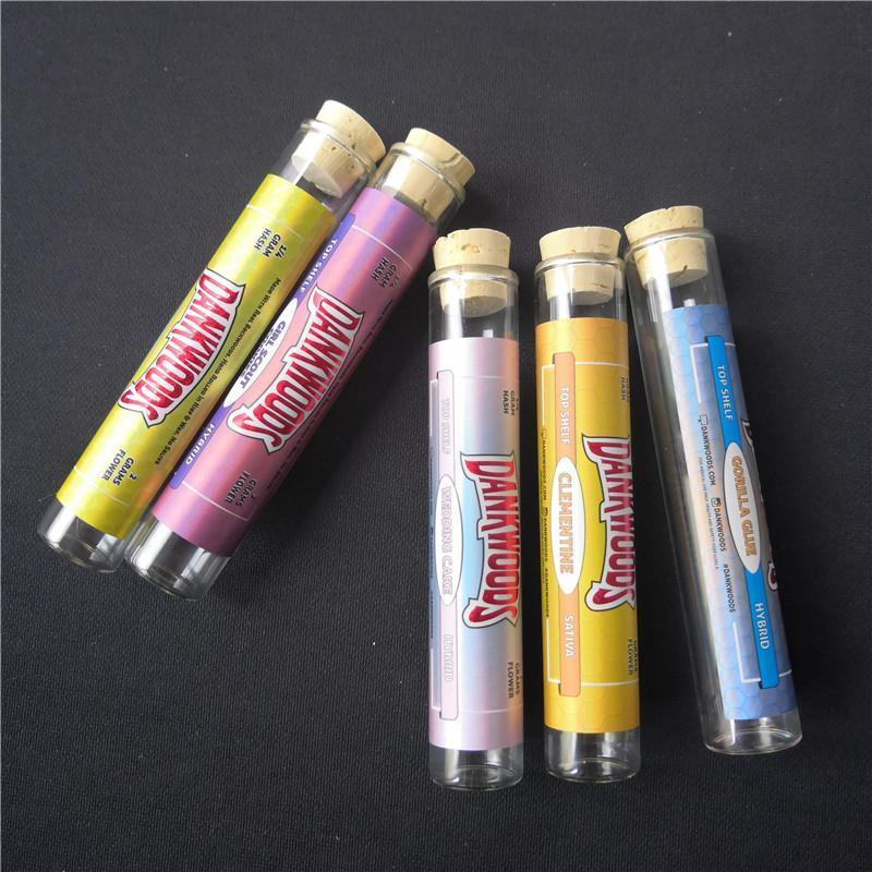 20*120mm DANKWOODS Glass Bottle with Stickers Sealing Bag Wax Dankwood Preroll Packaging For Dry Herb Hash E Cigarette Vape Empty Tank Tubes
20*120mm DANKWOODS Glass Bottle with Stickers Sealing Bag Wax Dankwood Preroll Packaging For Dry Herb Hash E Cigarette Vape Empty Tank Tubes