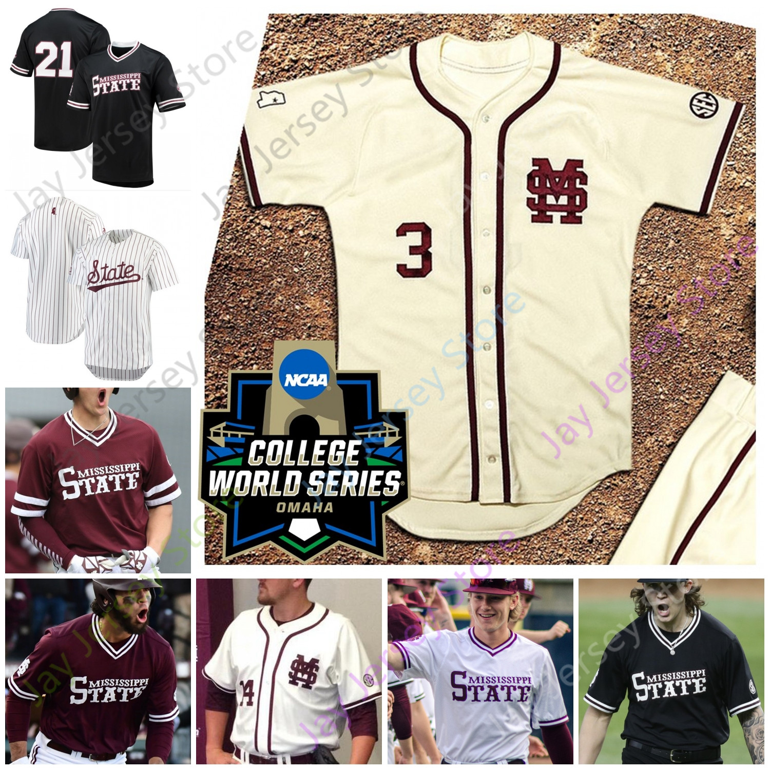 2021 College WS World Series Mississippi State Baseball Jersey Allen Logan Tanner Will Bednar Landon Sims Clark Woodruff Hudson Frazier Fristoe MacLeod Moreland, White
2021 College WS World Series Mississippi State Baseball Jersey Allen Logan Tanner Will Bednar Landon Sims Clark Woodruff Hudson Frazier Fristoe MacLeod Moreland, White