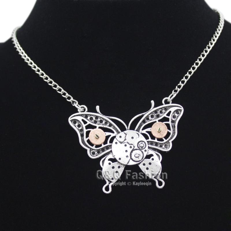 Pendant Necklaces Ornate Silver Plated Butterfly Watch Clock Hand Gear Cog Steampunk Chain Necklace Jewelry 2021
Pendant Necklaces Ornate Silver Plated Butterfly Watch Clock Hand Gear Cog Steampunk Chain Necklace Jewelry 2021