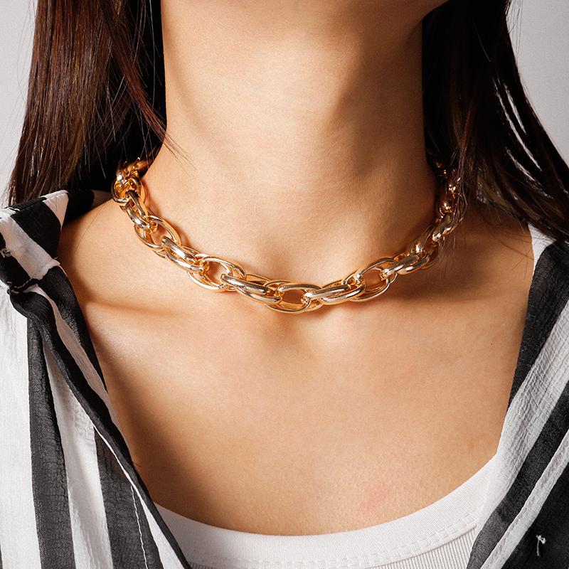 Chokers Goth Punk Style Choker Necklace For Women Men Gold Silver Color Thick Chain Statement Party Bar Jewelry Gift
Chokers Goth Punk Style Choker Necklace For Women Men Gold Silver Color Thick Chain Statement Party Bar Jewelry Gift