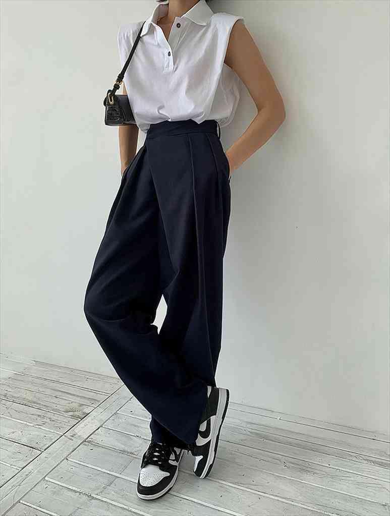 women autumn winter straight loose wide leg mop trousers high waist casual baggy cozy fashion work pant high quality, Black;white
women autumn winter straight loose wide leg mop trousers high waist casual baggy cozy fashion work pant high quality, Black;white
