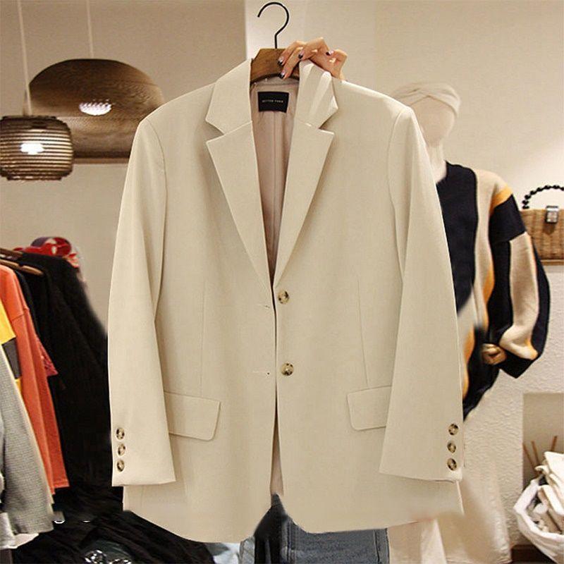 Women' Suits & Blazers FTLZZ Spring Autumn Women Casual Turn-down Collar Single Breasted Blazer Office Lady Solid Color Long Sleeve Coat, Beige
Women' Suits & Blazers FTLZZ Spring Autumn Women Casual Turn-down Collar Single Breasted Blazer Office Lady Solid Color Long Sleeve Coat, Beige