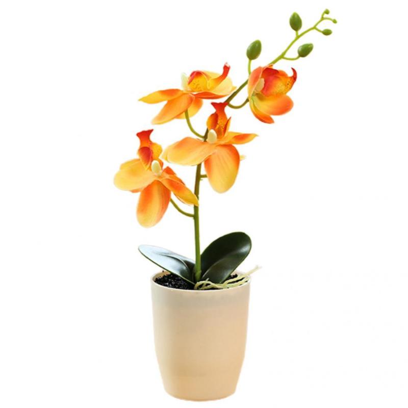 Decorative Flowers & Wreaths Artificial Anti-Fading Charming Landscaping Silk Orchid Bouquets With Vase
Decorative Flowers & Wreaths Artificial Anti-Fading Charming Landscaping Silk Orchid Bouquets With Vase