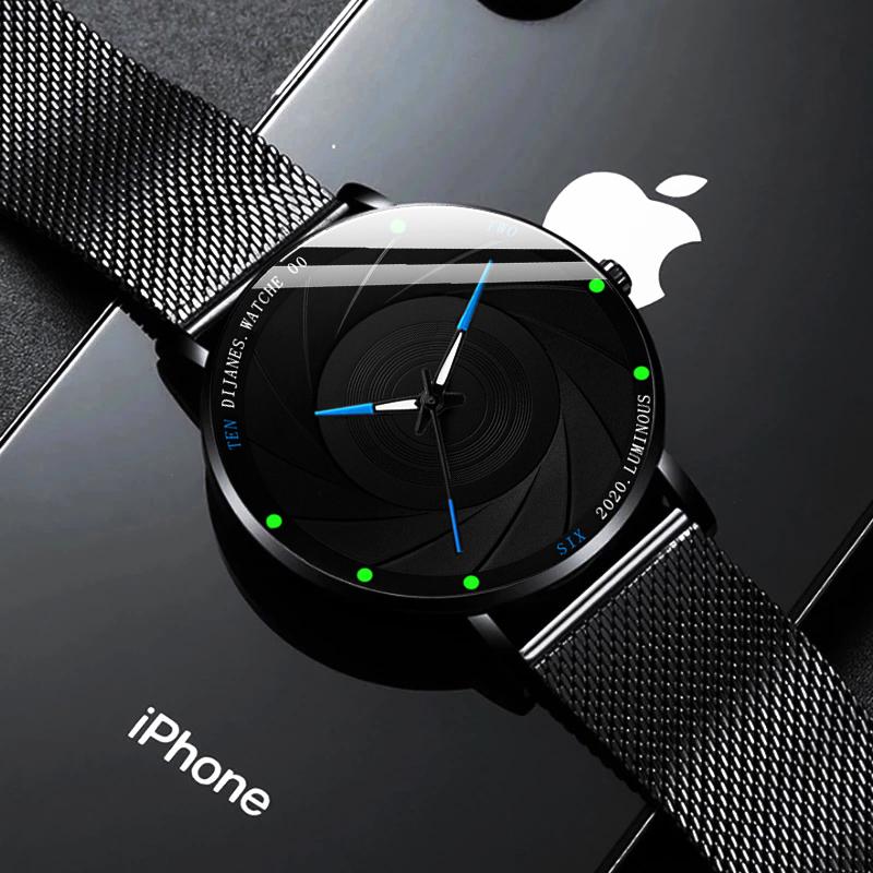 Wristwatches 2021 Minimalist Mens Fashion Watches Ultra Thin Stainless Steel Mesh Belt Quartz Wrist Watch Men Business Montre Homme, L black red
Wristwatches 2021 Minimalist Mens Fashion Watches Ultra Thin Stainless Steel Mesh Belt Quartz Wrist Watch Men Business Montre Homme, L black red