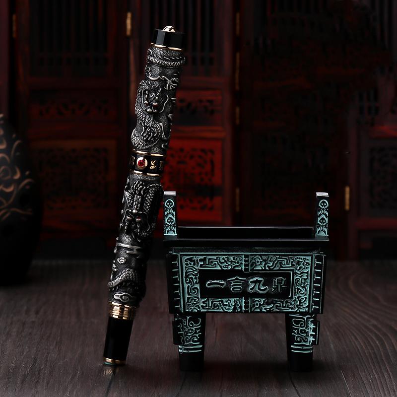 Ballpoint Pens Jinhao Full Metal Rollerball Pen Heavy Writing Signing Fine Point With Holder/ Case / Bag Office Business Gift Set, Case-dragon(brass)
Ballpoint Pens Jinhao Full Metal Rollerball Pen Heavy Writing Signing Fine Point With Holder/ Case / Bag Office Business Gift Set, Case-dragon(brass)