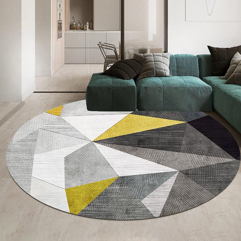 Luxury Green Round Carpet For Living Room Swing Basket Chair Area Rug Non-Slip Floor Mat Polyester Velvet Fleece Round Carpets