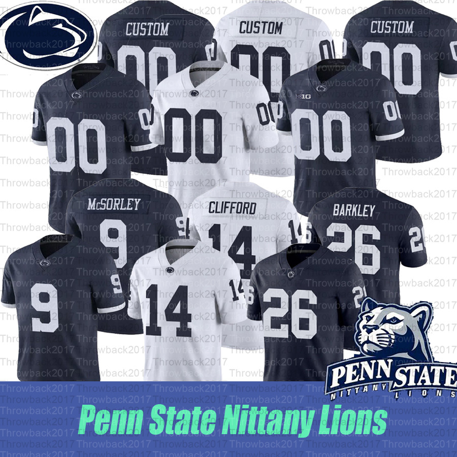2021 Custom Penn State Nittany Lions #14 Sean Clifford #21 Noah Cain # 26 Saquon Barkley #6 Justin Shorter Jerseys, White
2021 Custom Penn State Nittany Lions #14 Sean Clifford #21 Noah Cain # 26 Saquon Barkley #6 Justin Shorter Jerseys, White
