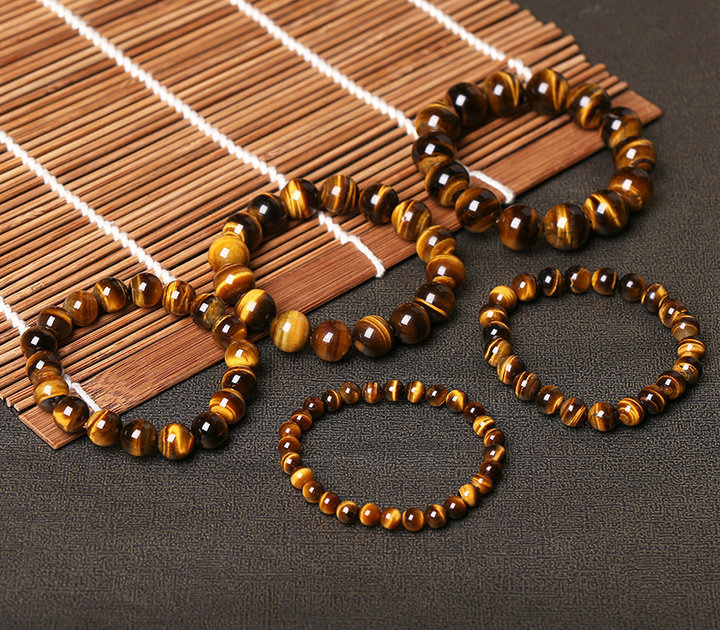tigers eye stone bracelets for women and men bangle gift beads bracelets accessories wholesale
