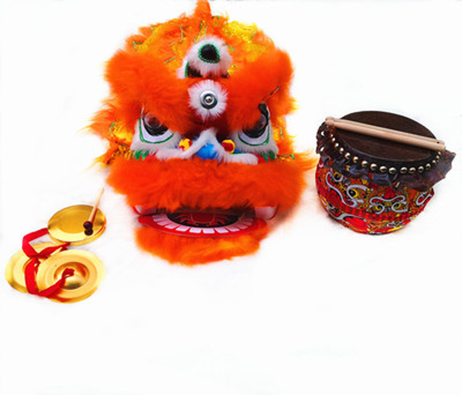 Classic Kid Lion Dance gong Drum Mascot Costume 5-10age 14inch Cartoon Props Sub Play Parade Outfit Dress Sport Traditional Party Carnival от DHgate WW