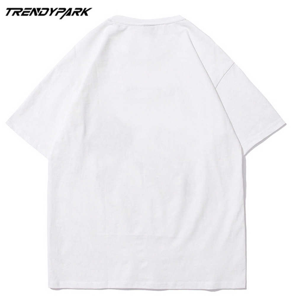 Men's T-shirt Funny Space Man Summer Short Sleeve Printed Tee Hip Hop Oversized Cotton Casual Harajuku Streetwear Tops 210601