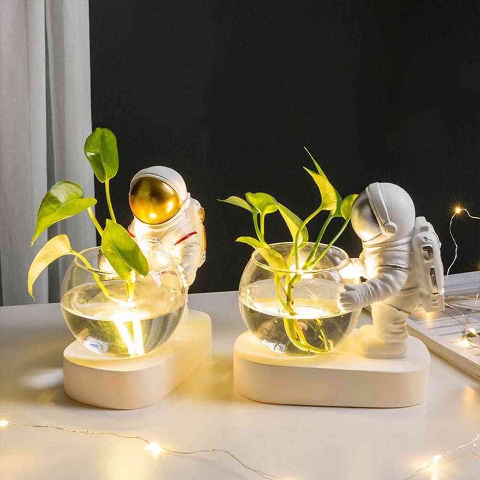 1Pc Nordic Style Space Astronaut Terrarium Hydroponic Plant Vase Decoration Vintage Flower Pots Tabletop Plant Home Bonsai Decor H1115
1Pc Nordic Style Space Astronaut Terrarium Hydroponic Plant Vase Decoration Vintage Flower Pots Tabletop Plant Home Bonsai Decor H1115