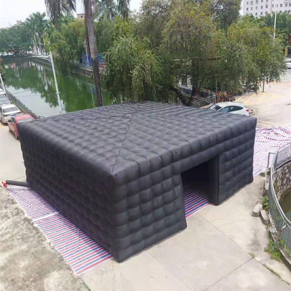 New arriver 8x8x3.8m black cube tent inflatable cubic marquee house square party cinema building customized For USA от DHgate WW